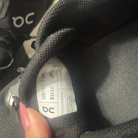 On Cloud Running Men's Black and Dark Gray Athletic Shoes (Cloud Flyer) - Picture 3 of 4